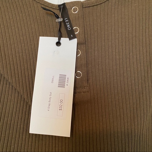 NWT Olive Ribbed Bodysuit - Picture 5 of 5